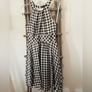 Silky WHBM Gingham Print Black & White, Halter style, Size 8